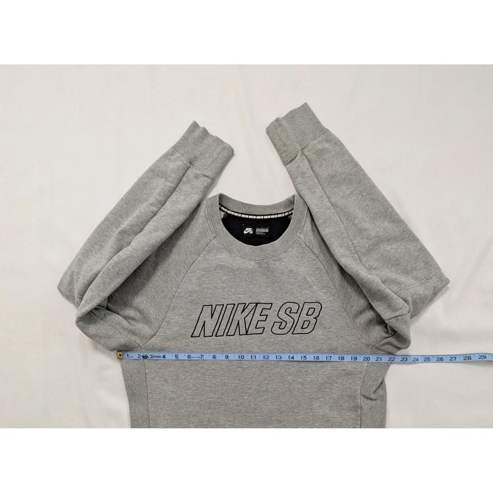 Nike SB Sweatshirt Gray Spell Out Pullover Skateboarding Men's Large L *READ*